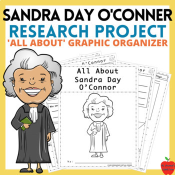 Preview of Sandra Day O'Connor All-About Research Project Graphic Organizer | Biography