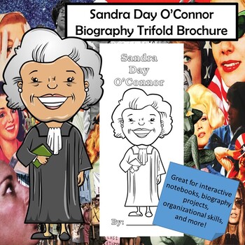 Preview of Sandra Day O'Connor Biography Trifold Graphic Organizer