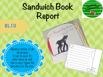 Preview of Sandwich Book Report Project