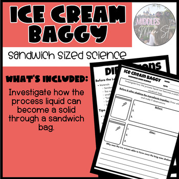 Preview of Sandwich Sized Science: Ice Cream in a Bag