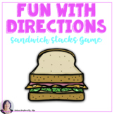 Giving and Following Directions Sandwich Stacks Game for S