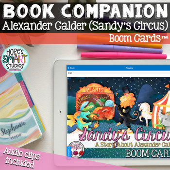 Preview of Sandy's Circus: A Story About Alexander Calder - Book Companion (BOOM CARDS™)