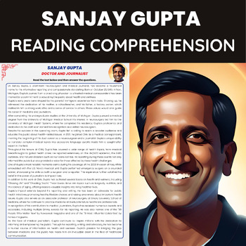 Preview of Sanjay Gupta Reading Passage for AAPI Heritage Month Journalist and Doctor