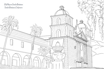 Preview of Santa Barbara Coloring Page