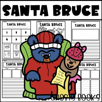 Preview of Santa Bruce Book Companion Writing Response Coloring Sequencing