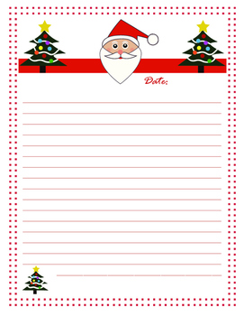 Santa Christmas Letter - 4th-8th Grade By Lin's Clips 