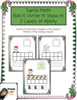 Santa Christmas Math Counting and Writing to 10 Many Differentiated ...