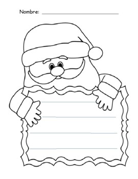 Santa Christmas Writing Activity - Bilingual dual language by Bilingual ...