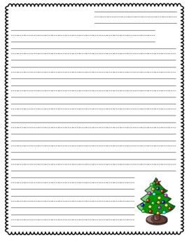 Winter Christmas Letter Paper