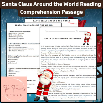 Preview of Santa Claus Around the World : Non-Fiction Reading Comprehension Passage
