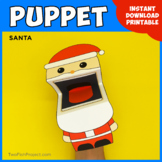 Santa Claus Big Mouth Puppet, Christmas Craft Printable Ac