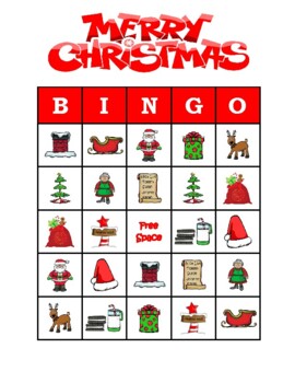 Merry Christmas Bingo 30 Cards plus Caller Cards by Carolyn Jones