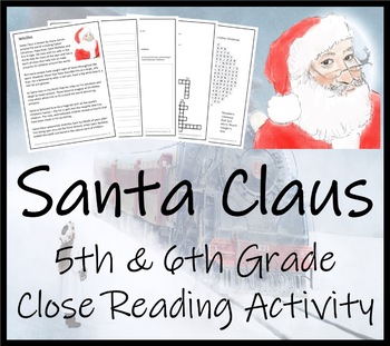 Preview of Santa Claus Close Reading Comprehension Activity | 5th Grade & 6th Grade