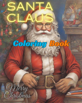 Preview of Santa Claus Coloring Book - Christmas Color Book, Christmas Santa Claus