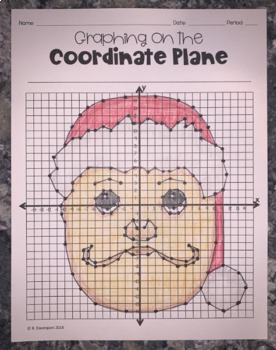 Preview of Santa Claus Graphing on the Coordinate Plane Mystery Picture Christmas Math