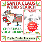 Santa Claus Word Search in English