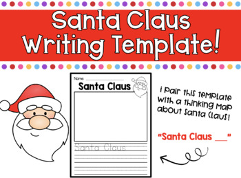 Santa Claus Writing Template by ThatOneTeacherChick | TPT