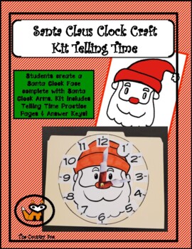 Preview of Santa Clock Craft Kit for Telling Time