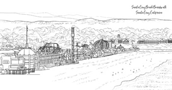 Preview of Santa Cruz Beach Boardwalk Coloring Page