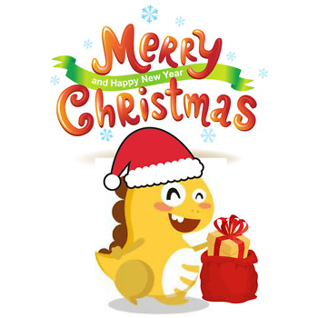Preview of Santa Dino Merry Christmas-VIPKID