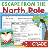 Santa ESCAPE ROOM 3rd Grade Christmas Reading & Math Challenge