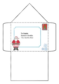 Santa Envelopes Templates by The Happy Class Goals | TPT