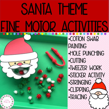 Preview of Santa Fine Motor Activities for PreK/Preschool/K