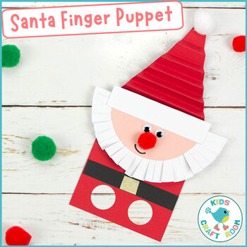 Santa Finger Puppets by Kids Craft Room | Teachers Pay Teachers