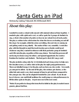 Preview of Santa Gets An iPad REVISED- Hilarious Christmas Concert Elementary!