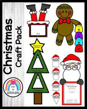 Preview of Santa, Gingerbread, Needs/Wants Tree, Santa's Stuck: Christmas Craft Activities