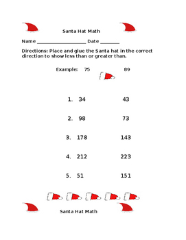 Preview of Santa Hat Math