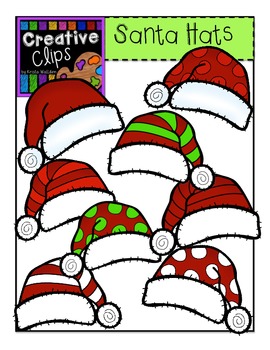 Preview of Santa Hats {Creative Clips Digital Clipart}
