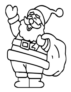 Preview of Santa Holiday Printable Crafts & Coloring Page