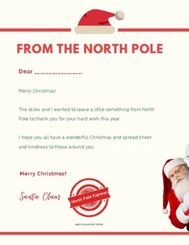 Santa Letter by Teaching Through Culture | TPT