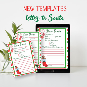 Preview of Santa Letter, Letter to Santa Printable, Santa Christmas Letter