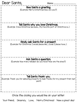 Santa Letter Outline Rough Draft By Brenna Lind Tpt