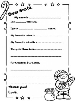Santa Letter Primary K - 3 Differentiated Templates NO PREP PACK ...