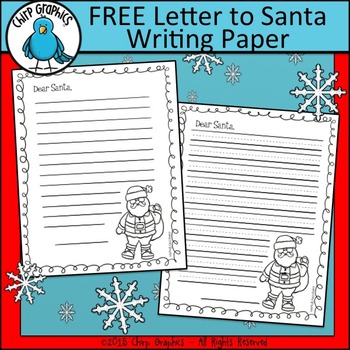 Free Letter To Santa Writing Paper Chirp Graphics By Chirp Graphics
