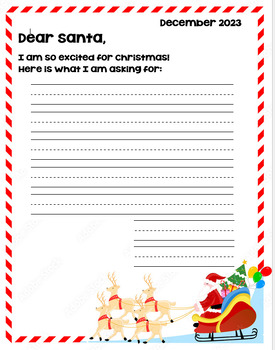 Preview of Santa Letter Writing