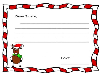 Santa Letter Writing Activity by Kimberly Wilson | TPT