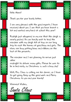 Santa Letter Writing Pack | Letter to Santa | Letter from Santa ...
