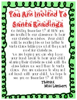 Preview of Santa Letter and Santa Letter Reading