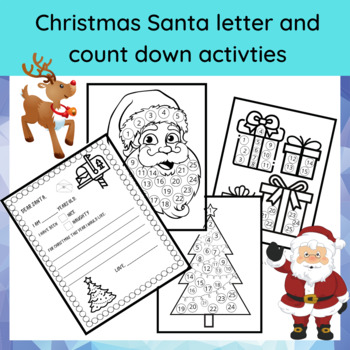 Santa Lettter and Count Down Activities by Little Hands Discovering Minds