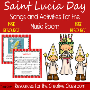 Preview of Santa Lucia-Songs and Activities for the Music Room FREE