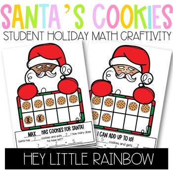 Preview of Santa Math Craftivity Project | Counting, Addition & Subtraction