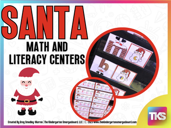 Preview of Santa Math and Literacy Centers