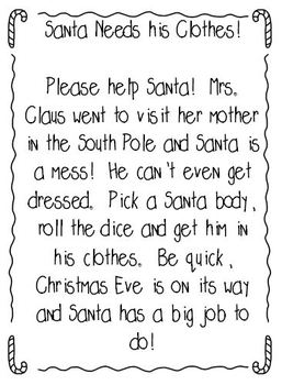 Santa Needs His Clothes by Kathy Romano and Christina Murphy | TPT