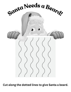 Preview of Santa Needs a Beard - Black & White