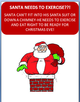 Preview of Santa Needs to Exercise?  Fun interactive Christmas lesson and activities