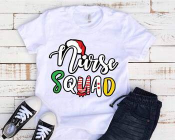 Preview of Santa Nurse Squad elf nurse SVG santa hat svg  xmas christmas 1591S